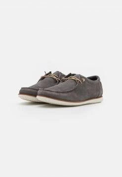 Pier One LEATHER - Zapatos Con Cordones - Grey, Hombre -Ofertas Pier One Tienda e0b3b361c1e1434e8374517cc08887c6