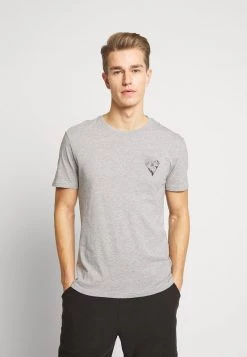 Pier One Hombre Camiseta Estampada - Mottled Grey