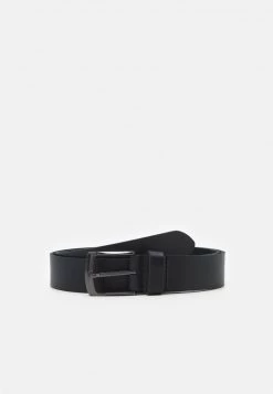 Pier One Hombre LEATHER - Cinturón - Black