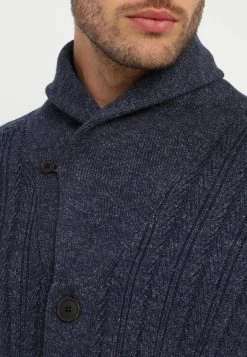 Pier One Hombre Chaqueta De Punto - Mottled Blue -Ofertas Pier One Tienda ef40e0eb12f0403b9e1d20c5191e9a36