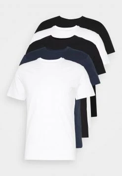 Pier One Hombre 5 PACK - Camiseta Básica - Black/white/blue -Ofertas Pier One Tienda f1b37127ec2d45f98139c878d4f29450