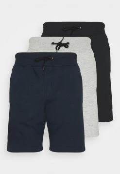 Pier One 3 PACK - Shorts - Black/mottled Light Grey/dark Blue, Hombre -Ofertas Pier One Tienda fd1d6a00272c4d8db0cdbce1e6cd9d7c