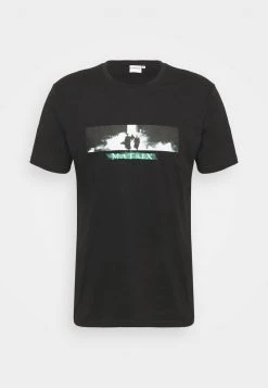 Pier One Hombre MATRIX TEE - Camiseta Estampada - Black -Ofertas Pier One Tienda fe5cece306534a258c7704d21ba5b0fe