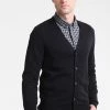 Pier One Chaqueta De Punto - Black, Hombre